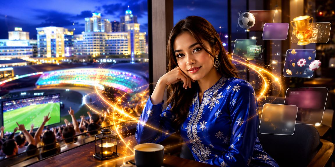 Pemain wanita di Genting Highlands dalam baju kurung menikmati pengalaman pertaruhan bersama platform 16500
